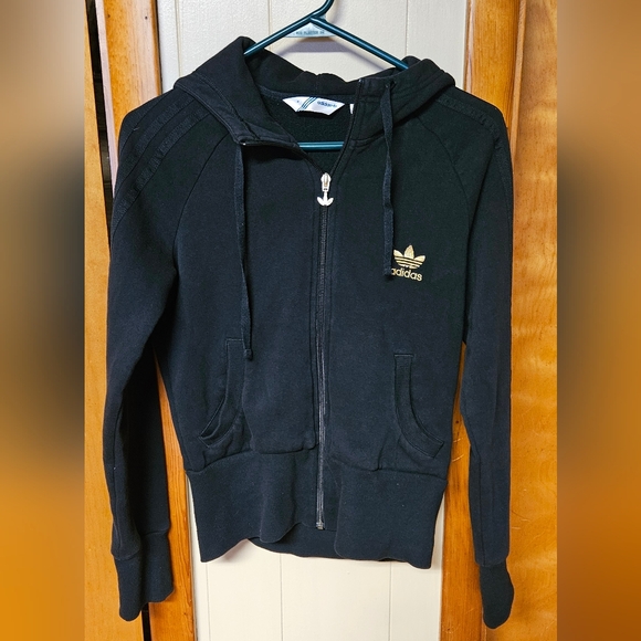 Adidas Black Jacket with Gold Accents - Picture 1 of 4